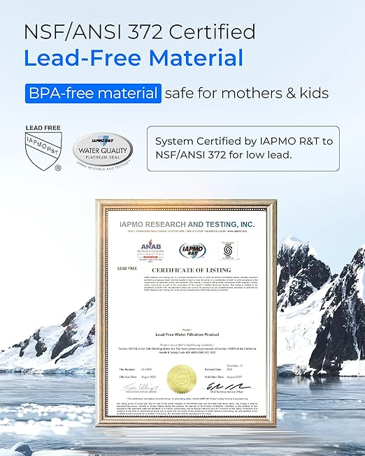 Waterdrop 2 Stage Whole House Water Filter System, with Heavy Metal and Anti-Scale Sediment Filter, Highly Reduce Iron, Scale, Lead, Chlorine, Taste, 7-Stage Filtration, WD-WHF21-SH, 1" Inlet/Outlet