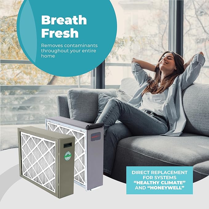 20x20x4 Air Filter Replacement MERV 11, FC100A1011 Pleated HVAC AC Furnace Filters with Wholesalehome Cleaning Cloth, 5-Pack (Actual Size: 19.94 x 19.75 x 4.38 Inches)