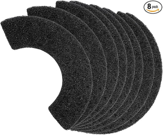 8Pcs Carbon Filters Compatible with LR 4,Replacement Activated Charcoal Filters for Litter Box Carbon Premium Filter,Thickened and Durable,Eliminate Odor and Controls Moisture on Pet's Body