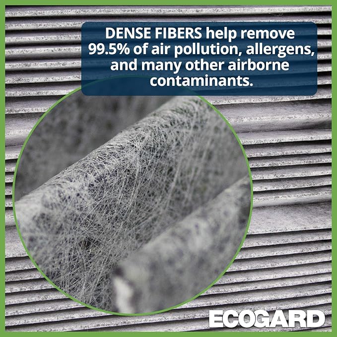 ECOGARD XC10621C Premium Cabin Air Filter with Activated Carbon Fits 2019-2025 Toyota RAV4, 2018-2026 Camry, 2019-2025 Corolla, 2020-2025 Subaru Outback, 2019-2025 Ascent (Pack of 6)