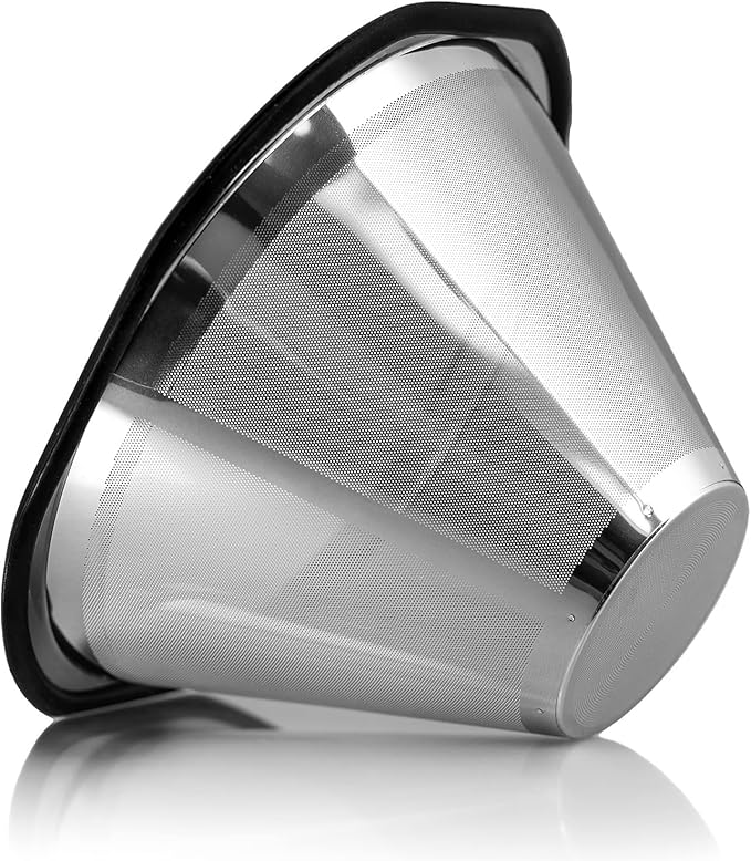 Coffee Filter for Kalita Wave 185 & OXO 8 Cup Coffee Makers, Reusable Stainless Steel Metal Filter, Sustainable Brewing Without Paper Filters