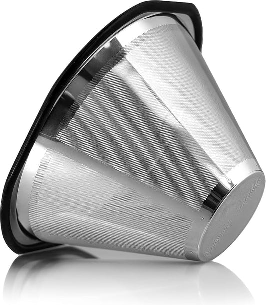 Coffee Filter for Kalita Wave 185 & OXO 8 Cup Coffee Makers, Reusable Stainless Steel Metal Filter, Sustainable Brewing Without Paper Filters