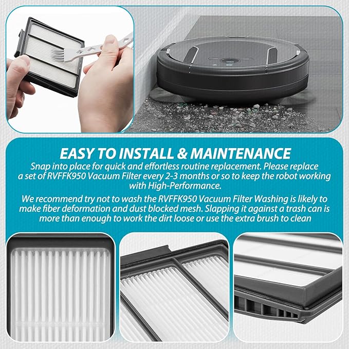 2 Pack Replacement HEPA Filter for Shark RV1001AE RV1001 UR1005AE RV1101ARUS RVFFK950 Lot BB755 Vacuum Models