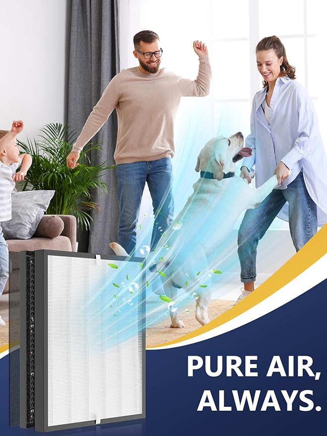 3000 Replacement Filters Compatible with Air Doctor 3000 Air Purifier – 2 Premium Efficiency Filters + 2 Activated Carbon/VOC Filters + 4 Pre-Filters (Not Compatible with 3500)
