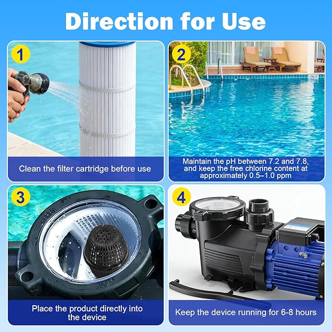 Pool Unit 20k-30k Gallons Black Replacement for Pool RX, Compatible with Mineral Cartridge Above Ground and Inground Pools Filter Replacement