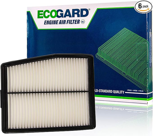 ECOGARD XA11911 Premium Engine Air Filter Fits 2022-2025 Hyundai Tucson, 2023-2025 Kia Sportage, 2021-2025 Sorento, 2021-2025 Hyundai Santa Fe, 2020-2025 Sonata (Pack of 6)