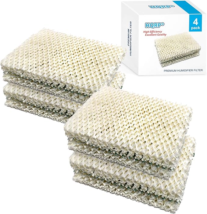 HQRP 4-Pack HDC-12 Super Humidifier Wick Filter Replacement for Essick Air AIRCARE HDC12 for EA1407, HD1409 Evaporative Humidifiers, BestAir ES12