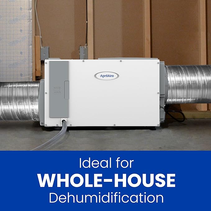 AprilAire E080 Pro 80-Pint Whole-House Dehumidifier + Model 76 Wall Mount Control, Ideal for Basements, Crawlspaces, or Whole Houses up to 4,400 sq. ft.