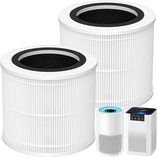 AP100 AP102 Replacement Filter Compatible with AromaRoom AP100-A, AP102, AP100-B, AP100-C, Core Mini Air Purifi-ers, 3-IN-1 HEPA and Activated Carbon Filter, 2 Pack (White)