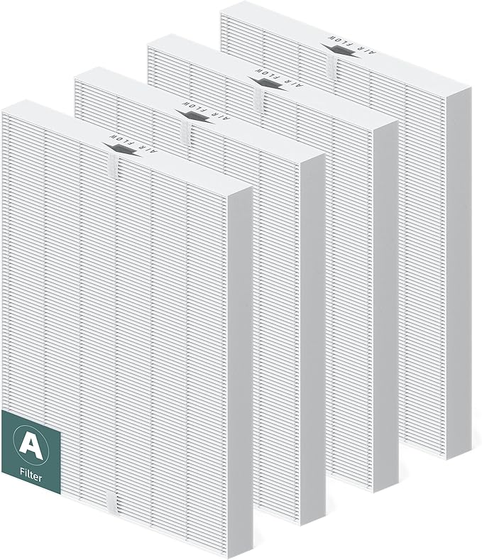 4 Pack 115115 Replacement Filter A Size 21 for Winix PlasmaWave Air Purifier C535 5300 5300-2 5500 5500-2 6300 6300-2 P300 AM90 9000 5000 5000B C909 9800, For Home Pets Bedroom Office Kitchen Wildfire