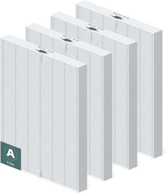 4 Pack 115115 Replacement Filter A Size 21 for Winix PlasmaWave Air Purifier C535 5300 5300-2 5500 5500-2 6300 6300-2 P300 AM90 9000 5000 5000B C909 9800, For Home Pets Bedroom Office Kitchen Wildfire