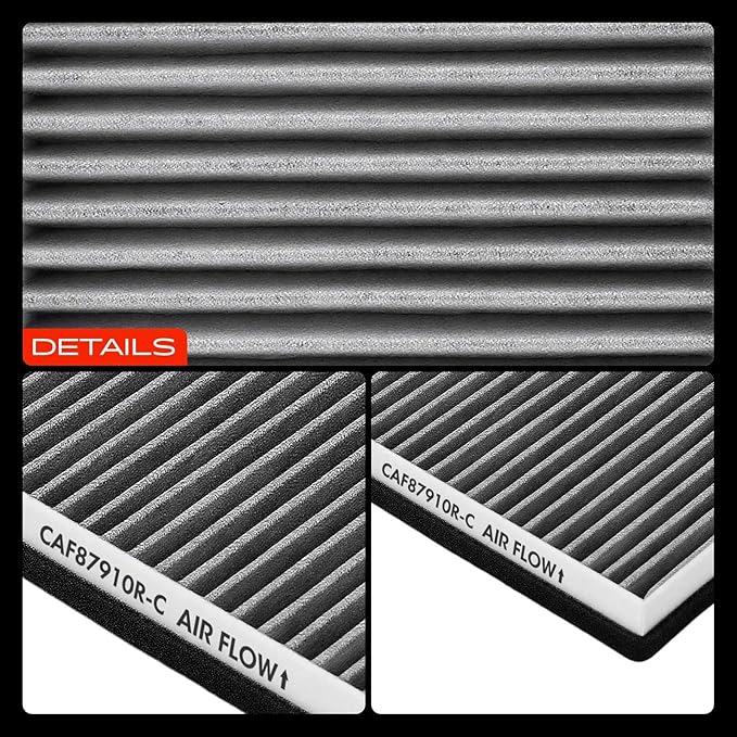 A-Premium Cabin Air Filter with Activated Carbon Compatible with Chevy, GMC & Cadillac Models - Silverado 1500, Suburban, Avalanche, Tahoe, Sierra 1500, Yukon, Escalade