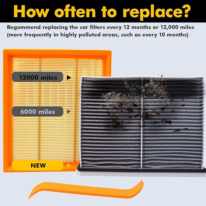 PXFV133A0 KR9P61J6X Engine & Cabin Air Filter with Activated Carbon Compatible with Mazda CX-90 L4-2.5L/L6-3.3L (2024-2026) CX-70 L4-2.5L/L6-3.3L (2025-2026)