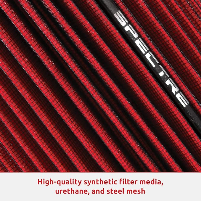 Spectre Performance Universal Clamp-On Air Filter: Washable Filter: Round Tapered; 3 in/3.5 in/4 in Flange ID; 5.5 in (140 mm) Height; 6 in (152 mm) Base; 4.75 in (121 mm) Top, SPE-8132