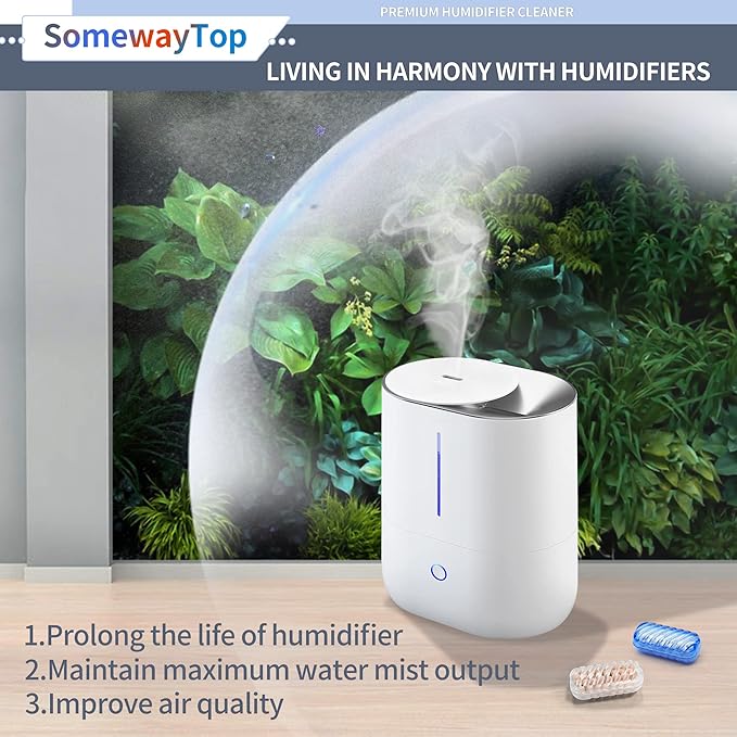 [2025 VER] 20X Humidifier Cleaner, Demineralization Cartridge for Humidifier Compatible with Protec Demineralization Cleaning Ball, Homedics Humidifier Filter Replacement & Humid Clean Cartridge