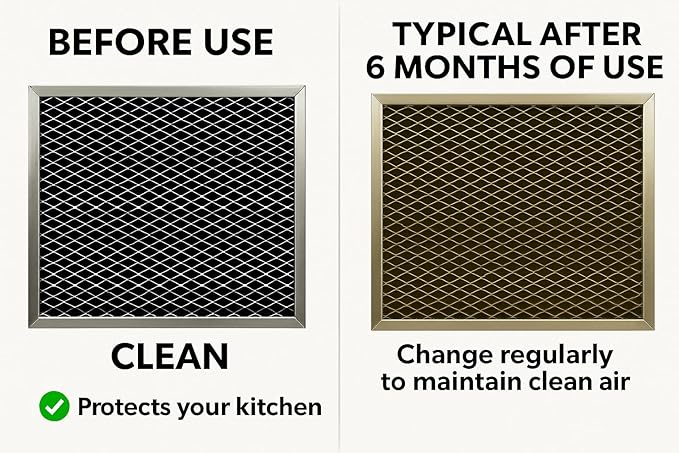 WINDON BAY Stove Range Hood Vent Filter - Premium Aluminum Mesh and Charcoal Carbon Replacement for Broan Range Hoods, 8.5" x 11.25" x 3/8" - 1pk