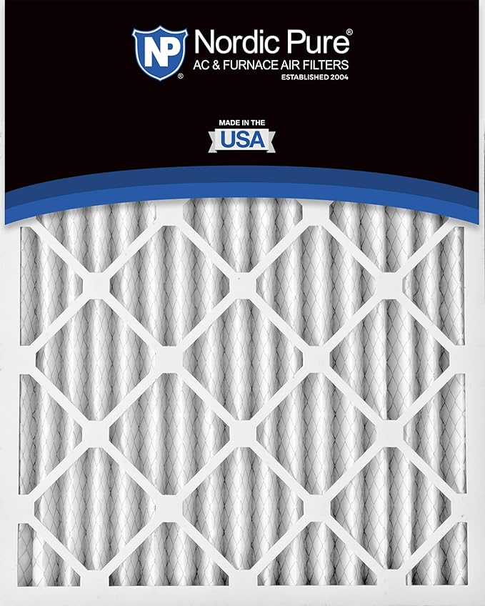 Nordic Pure 20x20x2 (Actual Size: 19 1/2 x 19 1/2 x 1 3/4) Pleated MERV 13 Air Filters 12 Pack