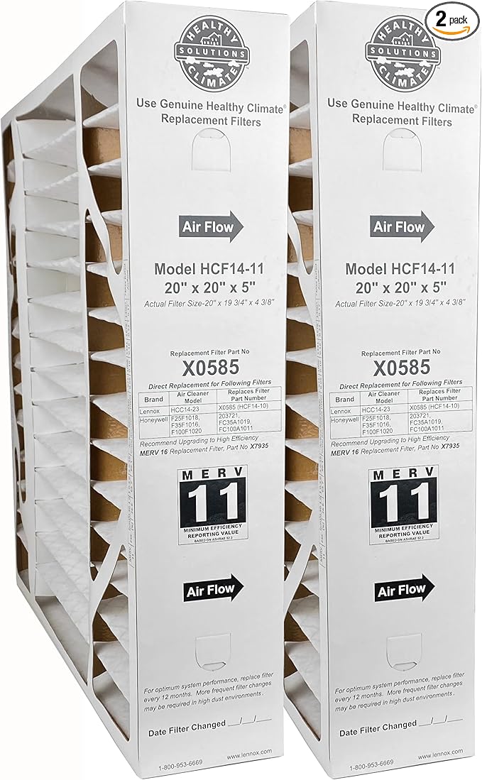 Lennox Model X0585 Air Cleaner Filter Media - 20 x 20 x 5