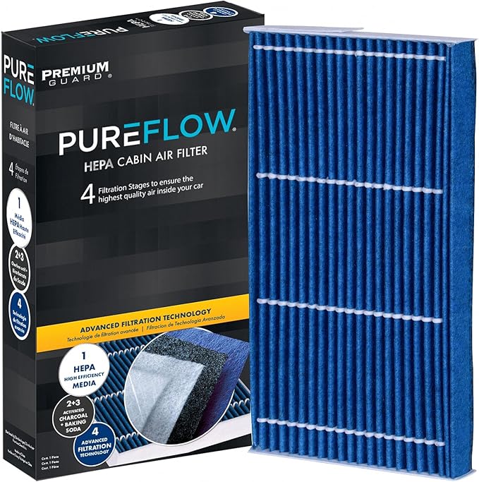 PureFlow HEPA Cabin Air Filter PC4012HX | Fits 2011-2025 Nissan LEAF, 2013-2019 Sentra, 2011-2017 Juke, 2009-2014 Cube