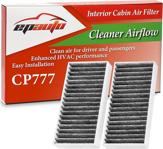 EPAuto CP777 (CF11777) Cabin Air Filter with Activated Carbon Replacement for Jeep Wrangler (2011-2017), Wrangler JK (2018)