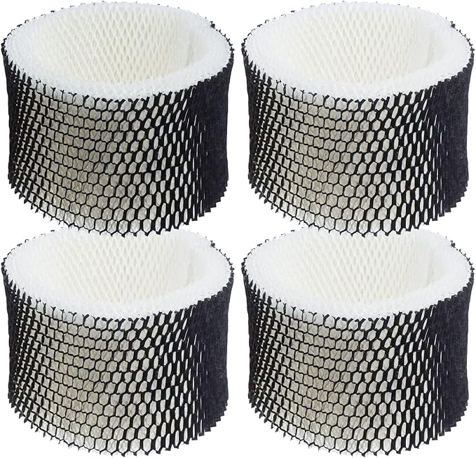 4-Pack HWF62 Humidifier Replacement Filter Fit for Holmes - Letter A, Filters Compatible with Holmes, Sunbeam and Bionaire Cool Mist Humidifiers