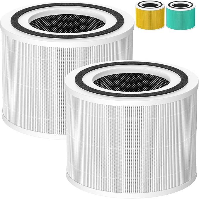 2 Pack 240 Replacement Filter Compatible with Puro 240 Air Purifier, 3-in-1 Filter Replacement with Activated Carbon Layer