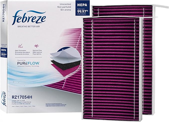 Febreze Odor Control HEPA Cabin Air Filter by PUREFLOW RZ17054H Fits 2020-2027 Tesla Y; 2017-2026 3