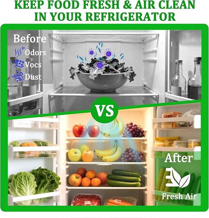 W10346771A Produce Preserver Filter and W10311524 Air Filter Replacement for Whirlpool KitchenAid Refrigerator, Keep Fresh & Eliminate Odors (8)