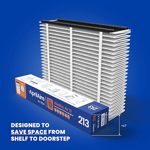 AprilAire 213 Replacement Filter for AprilAire Whole House Air Purifiers - MERV 13, Healthy Home Allergy, 20x25x4 Air Filter, slide_in, (Pack of 4)