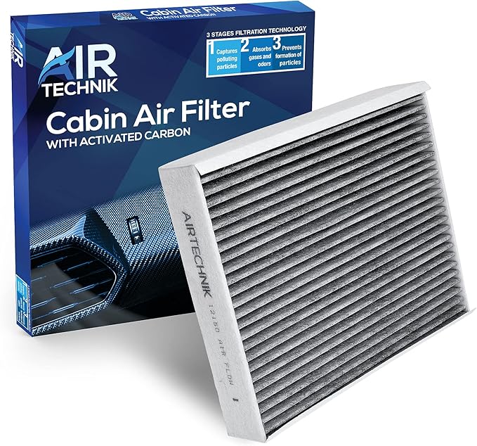 AirTechnik CF12150 Cabin Air Filter w/Activated Carbon | Fits Ford F150 2015-2025, F250, F350, F450, F550 Super Duty 2017-2025, Expedition 2018-2025, Lincoln Navigator 2018-2024 - FL3Z-19N619-A