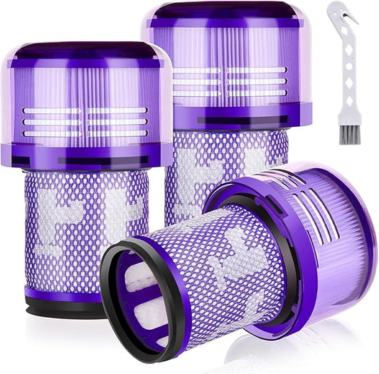 3 Pack Filter Replacements for Dyson V12 Detect Slim Animal Slim+ Cordless Vacuum and V12 Slim Absolute SV34, SV35 Vacuums Filter Replacement, Compare to Part 971517-01