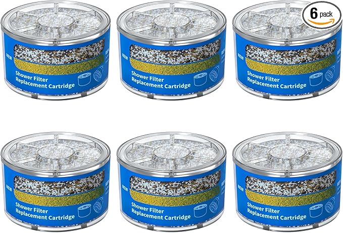 6 Pcs Replacement Shower Filter Compatible with Sprite Slim-Line Chlorgon Shower Filter Cartridge