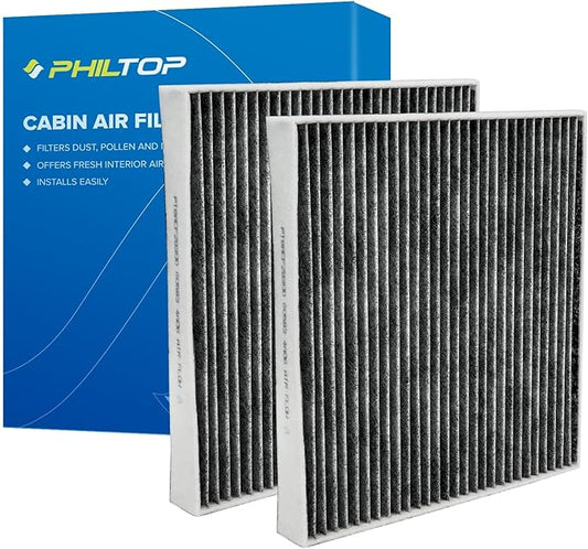 PHILTOP HEPA Cabin Air Filter w/Activated Carbon, Compatible with CF11809 Chevrolet Silverado 1500, Silverado 2500 HD, Tahoe, Suburban, Silverado 1500 LD, Silverado 3500 HD, Suburban 3500 HD