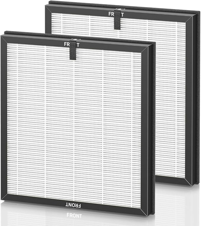 AP303 AP304 Replacement Filters, Compatible with DAYETTE AP303/ AP304/ AP305/ AP308/ AP405 Air Purifier, and for FRESHDEW AP303/ 304 Purifier, HEPA Filter with 3 Stage Filtration, 2 Pack (White)