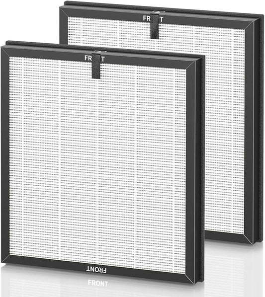 AP303 AP304 Replacement Filters, Compatible with DAYETTE AP303/ AP304/ AP305/ AP308/ AP405 Air Purifier, and for FRESHDEW AP303/ 304 Purifier, HEPA Filter with 3 Stage Filtration, 2 Pack (White)