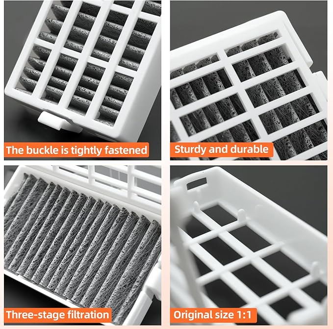 WRF560SEHZ03 WRV986FDEM01 4-PACK Air Filter Replacement for Whirlpool Refrigerator WRF560SEYM00 WRF560SEHZ00 WRF560SEYM04 WRF560SEYM05 WRX986SIHZ00 WRS973CIDM00 WRS973CIHZ00 WRT5L1SMYF00 WRT771REYM00