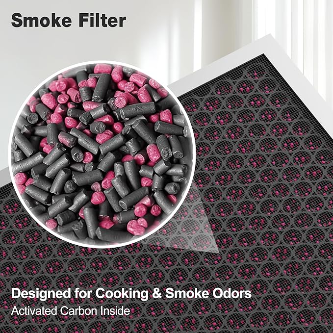 KNKA Genuine Air Purifier Replacement Filter for APH4000, 2-Pack HEPA & Activated Carbon Filters, Captures Smoke, Cooking & Tobacco Odors, Reduces Exhaust & Household Odors, Smoke Filter – Purple