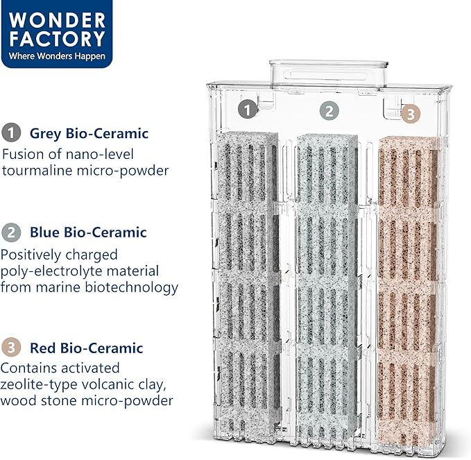 Wonderfactory S1 Fish Tank Filter Replacement Cartridge for S1 Smart Fish Tank, Internal Sponge Filtration Media Aquarium Accessories Physical Cleaning for Clear Water (Red & Gray Shipped Randomly)