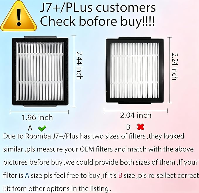 12-Pack Replacement HEPA Filter Compatible for iRobot Roomba Combo i,e,j Series:E5 E6 i1 i3 i4 i5 i6 i7 i8 J5 J6 J8 J9 And All Plus Versions NOT for Combo J7/9 10 Max