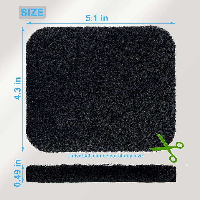 PurifyLogix 6 Pack Charcoal Filters Replacement for Litter Genie Standard Pail, Activated Charcoal Filters Compatible with Litter Genie Cat Litter Box Waste Disposal System for Odor Control (6)