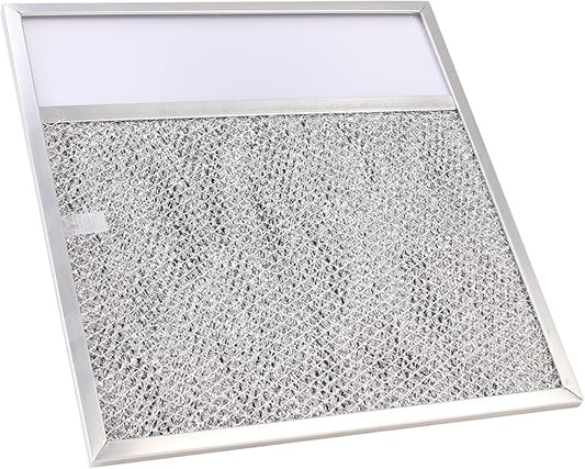 Range hood Filter with Light Lens for Broan-NuTone Kitchen Exhaust Grease Aluminum Filter R610045, R610050, SR610045, fit whirlpool WP8190232, fit 43000 Series Range Hood 11-3/8 X 11-3/4 X 3/8 Inch