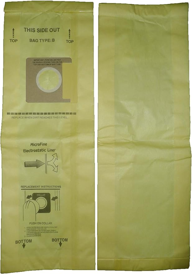 EnviroCare 6 Royal Upright Type B Vacuum Cleaner Allergy Bags, HEPA, Fits Royal Metal Upright & Hoover Lightweight Bagged, Signature Lightweight, Task Vac, 3-Pack