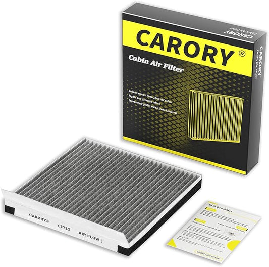 CARORY Cabin Air Filter w/Activated Carbon for Kia Telluride 2020-2023, Hyundai Santa Fe 2019-2020, Genesis GV70 2022-2025, GV80 2021-2025, G70 2019-2023, G80 2017-2025 and More