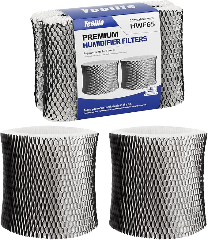 HWF65 Humidifier Filter Compatible with Holmes Humidifier Filter, Replacement Humidifier Filter C, HWF65PDQ-U (2Pack)