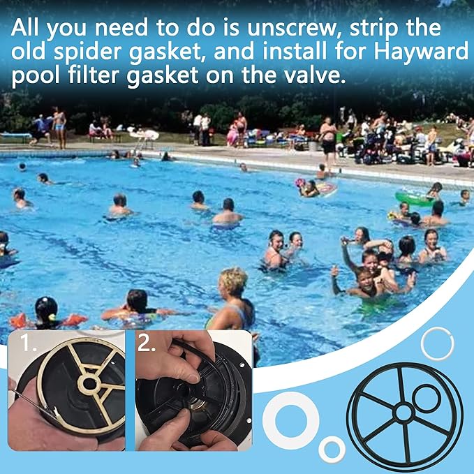 Replacement Vario-Flo Pool Filter Valve Parts Spider Gasket Kit for Hayward 1 1/2" SP0710 SP0710X SP0711 SP0712