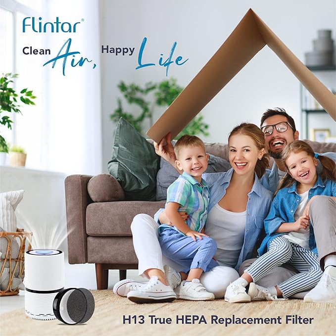 LV-H132 Replacement Filter, Compatible with Levoit LV-H132 Air Purifier, H13 Grade Filtration and Activated Carbon Filter for odor removal, Part # LV-H132-RF, 2-Pack