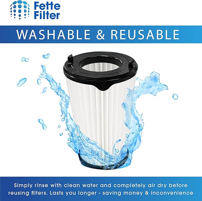 Fette Filter - 2 Pack Vacuum Filters Compatible with Stick Vacuum VAF-1TM EHVS2510AW VS3510AR, Compare to Part# EL65522