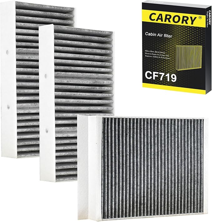 CARORY Activated Carbon Cabin Air Filter for Mercedes Benz 2016-2018 GLE350, 2016-2019 GLE400, 2012-2015 ML350, 2017-2019 GLS450, OE# 1668300318, CF11719