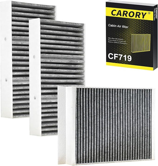 CARORY Activated Carbon Cabin Air Filter for Mercedes Benz 2016-2018 GLE350, 2016-2019 GLE400, 2012-2015 ML350, 2017-2019 GLS450, OE# 1668300318, CF11719