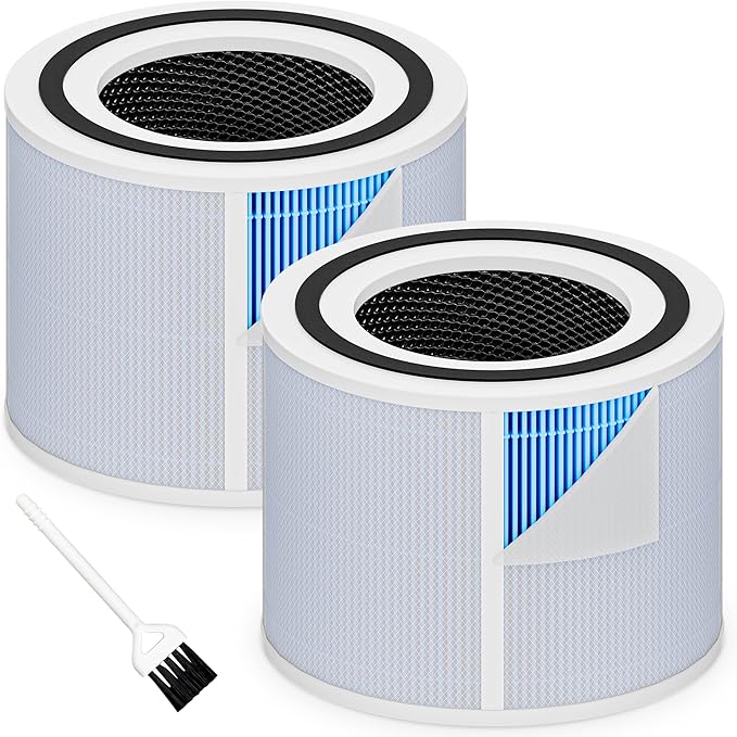 Core 300 Smoke Remover Replacement Filter for LEVOIT Core 300 Core 300S Core 300-P Core 300S-P Air Purifier, 4-in-1 High Efficiency Activated Carbon, Compared to Part # Core 300-RF-SR, 2 Pack, Blue